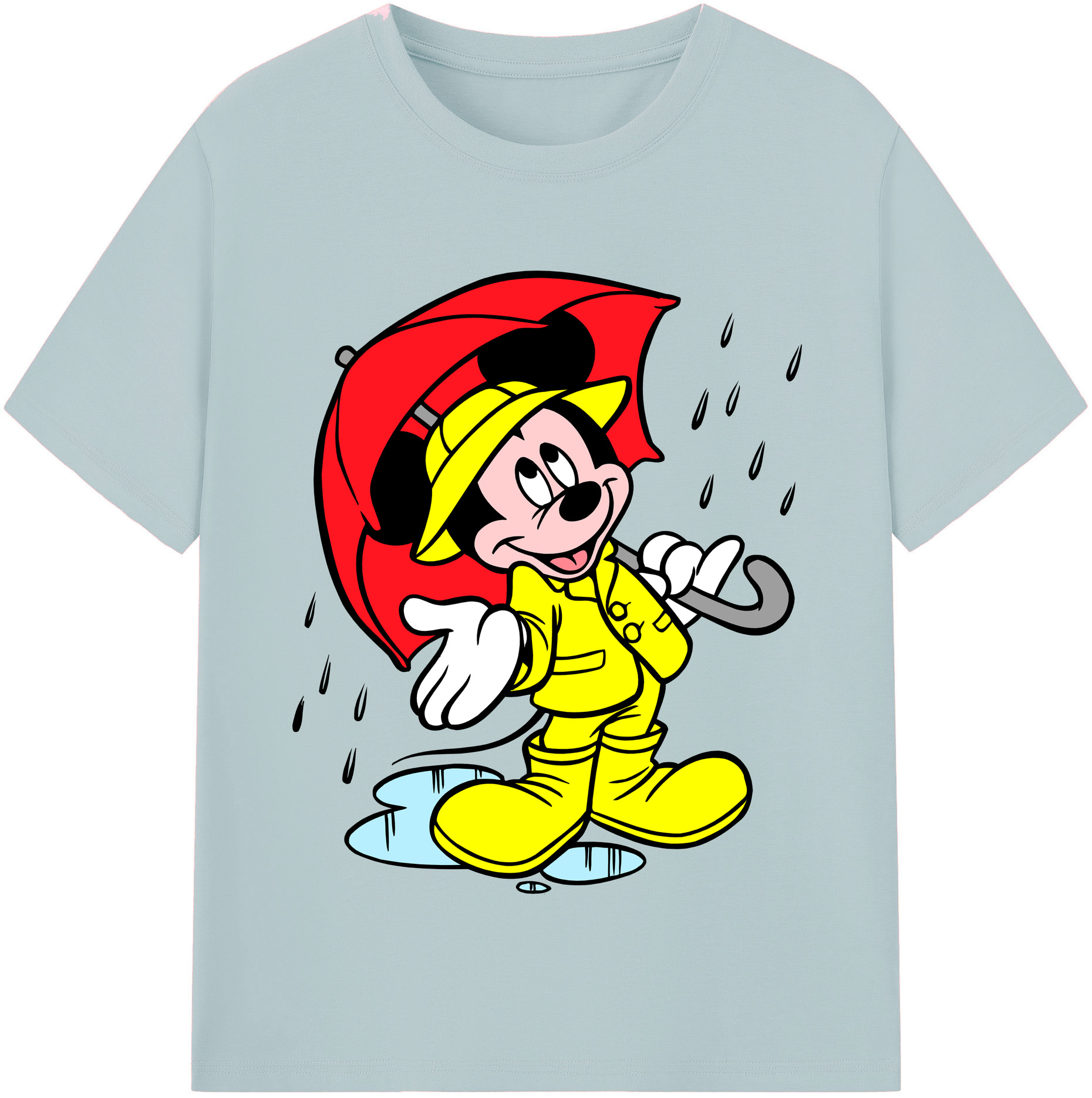 （画像用） ミッキーマウス Mickey Mouse 綿100％半袖Tシャツ（フロントプリント）